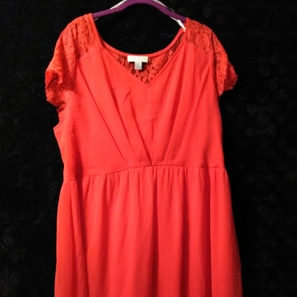 Lace top short sleeve summer dress